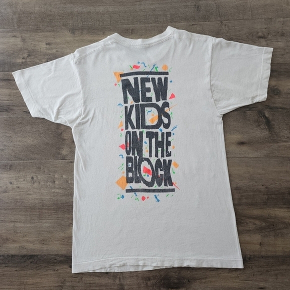VTG 90s New Kids On The Block NKOTB Short Sleeve Single Stitch Graphic T-Shirt - Picture 13 of 16